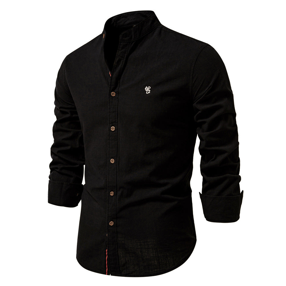 Casual Japanese Fashion Solid Color Long Sleeve Shirt