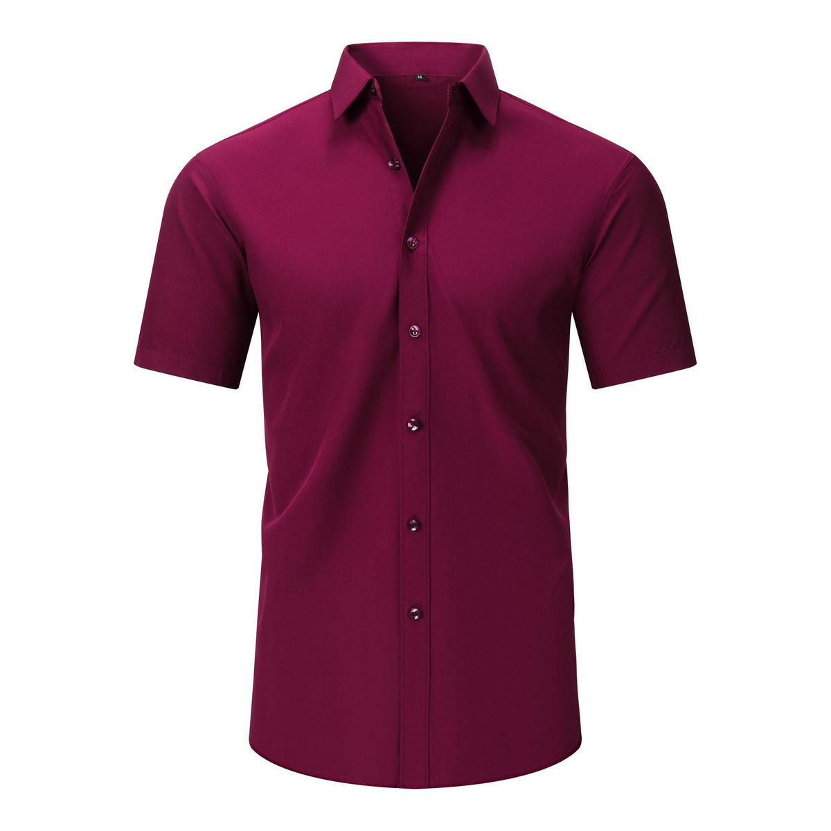 Mens Short-sleeve Stretchy Plus-size Lightweight Shirt