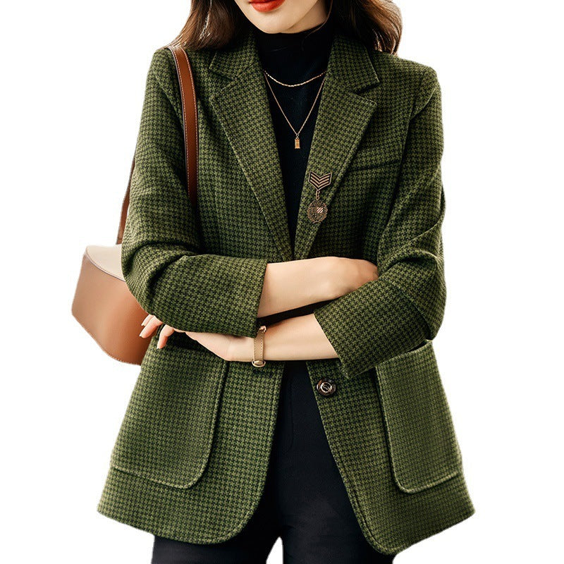 High-end Fashion Korean Style Temperament Leisure Thick Suit Top