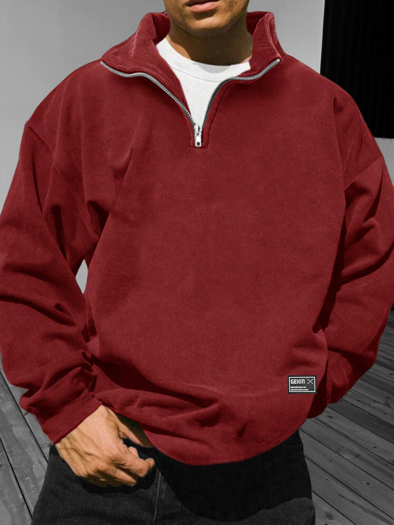 Autumn And Winter Long-sleeved Hooded Zip-up Sporty Casual Semi-American