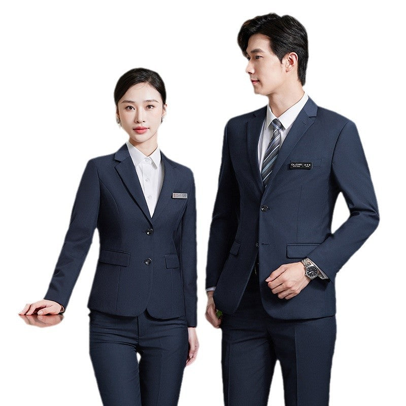 Men's And Women's Same Work Clothes Suit front view