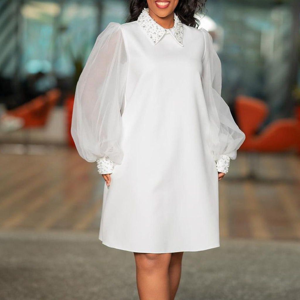Beaded Elegant African Plus Size Dress