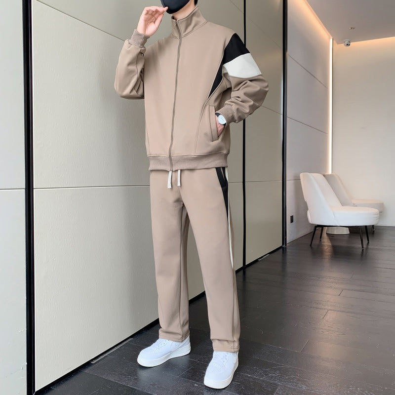 Men's Loose Fashion Casual Sport Cardigan Suit back view