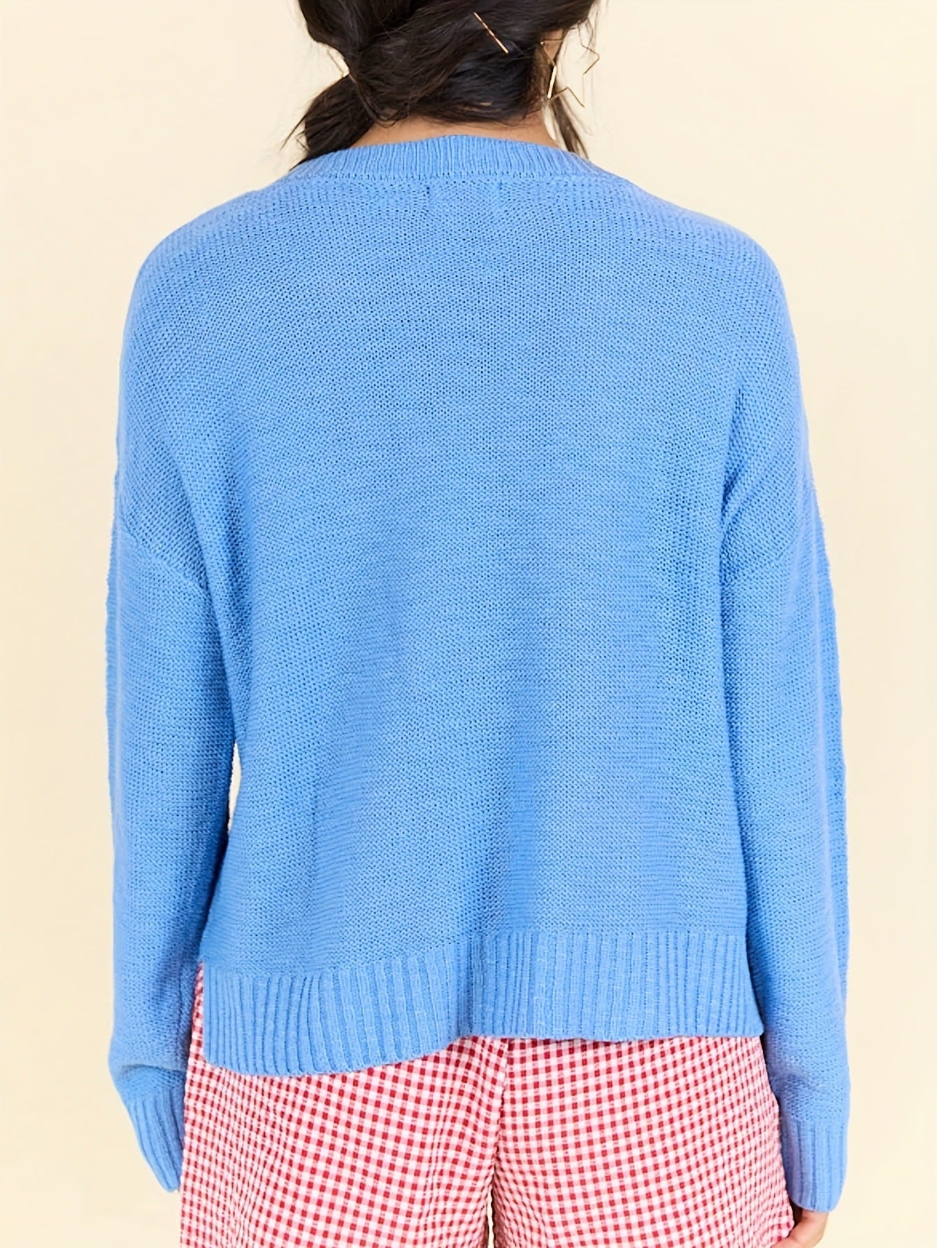Autumn And Winter Idle Style Round Neck Thickened Loose Sweater