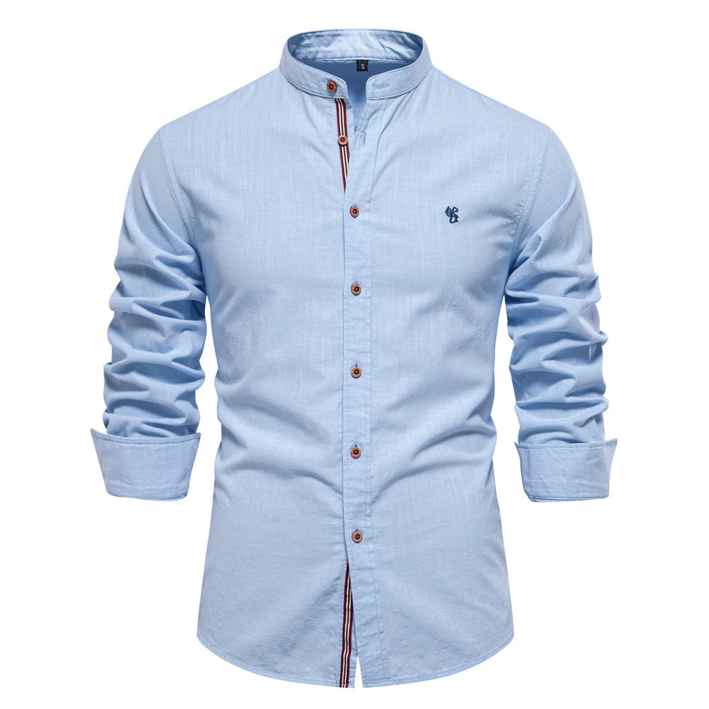 Casual Japanese Fashion Solid Color Long Sleeve Shirt