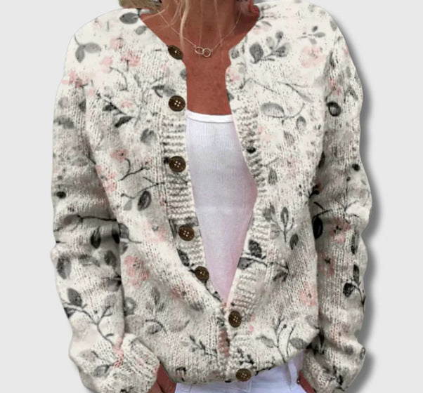3D Digital Printing Style Cardigan Sweater