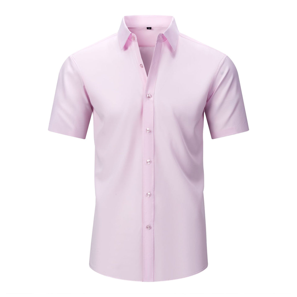Mens Short-sleeve Stretchy Plus-size Lightweight Shirt
