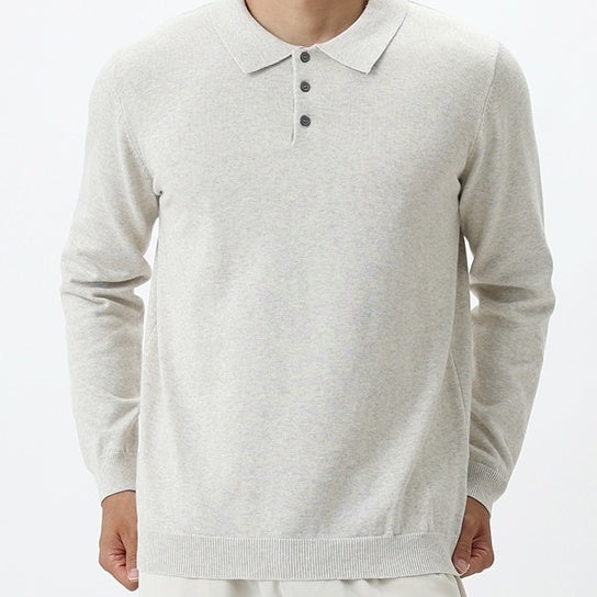 Men's Autumn And Winter Leisure All-matching Long Sleeve Top front view