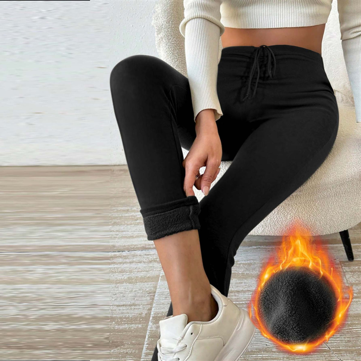 High Waist Temperament Sports Outerwear Trousers