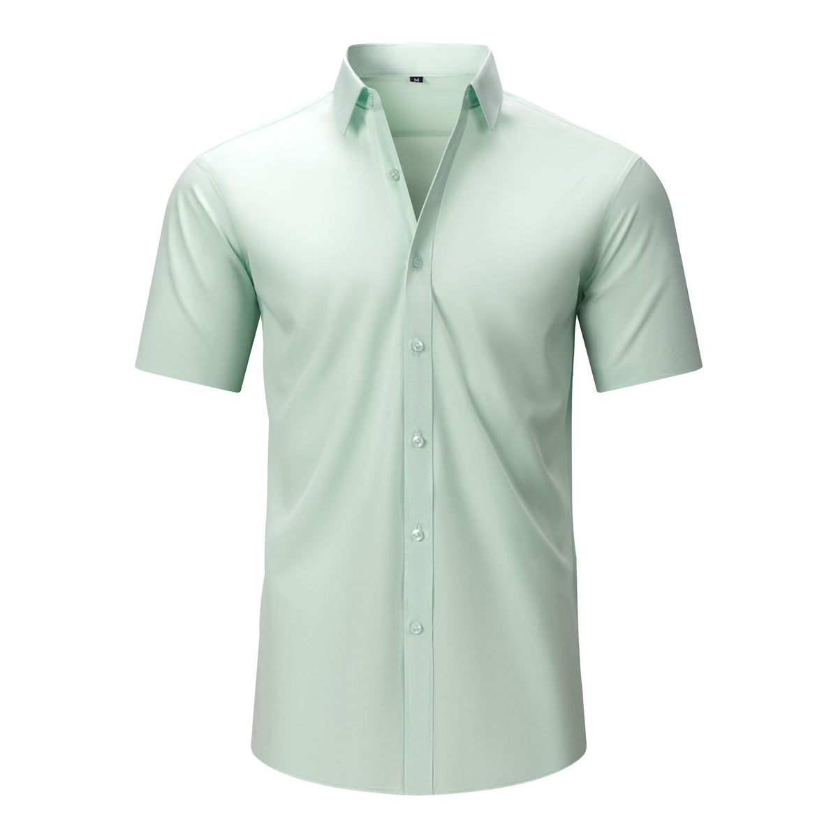Mens Short-sleeve Stretchy Plus-size Lightweight Shirt
