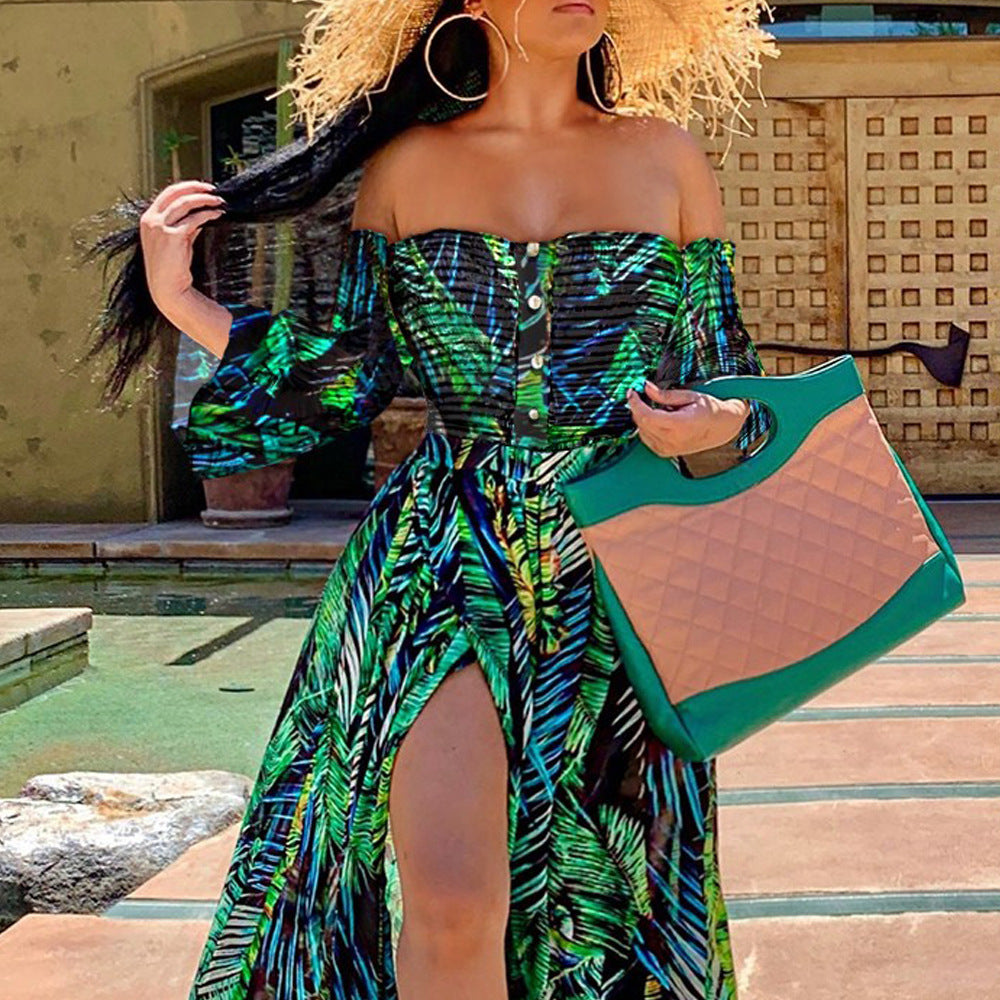 Beach Sexy Printed Mop Dress For Women