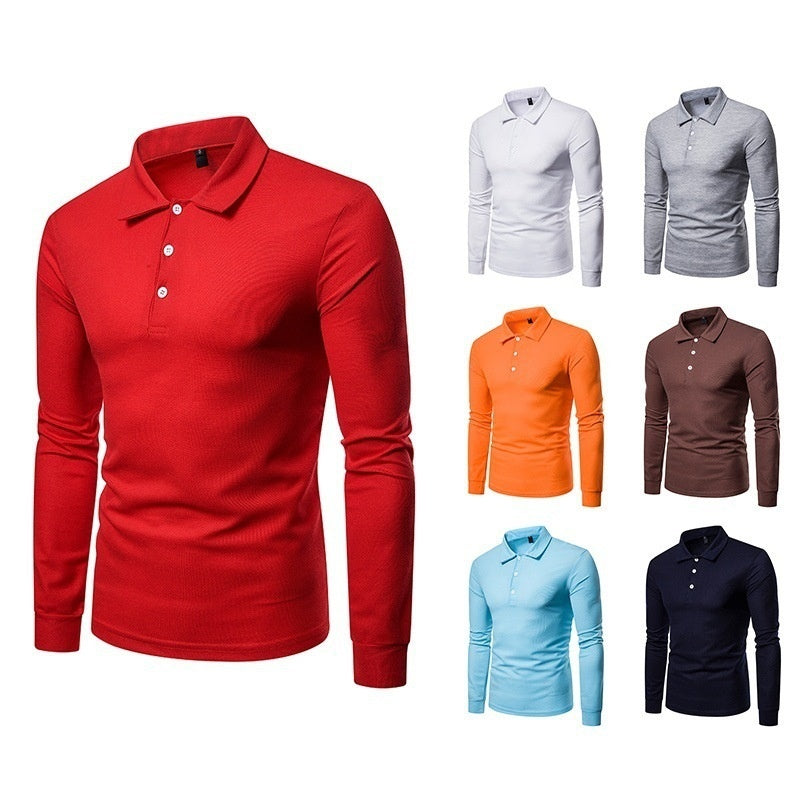Men's Color Lapel Slim Fit Casual Long Sleeve