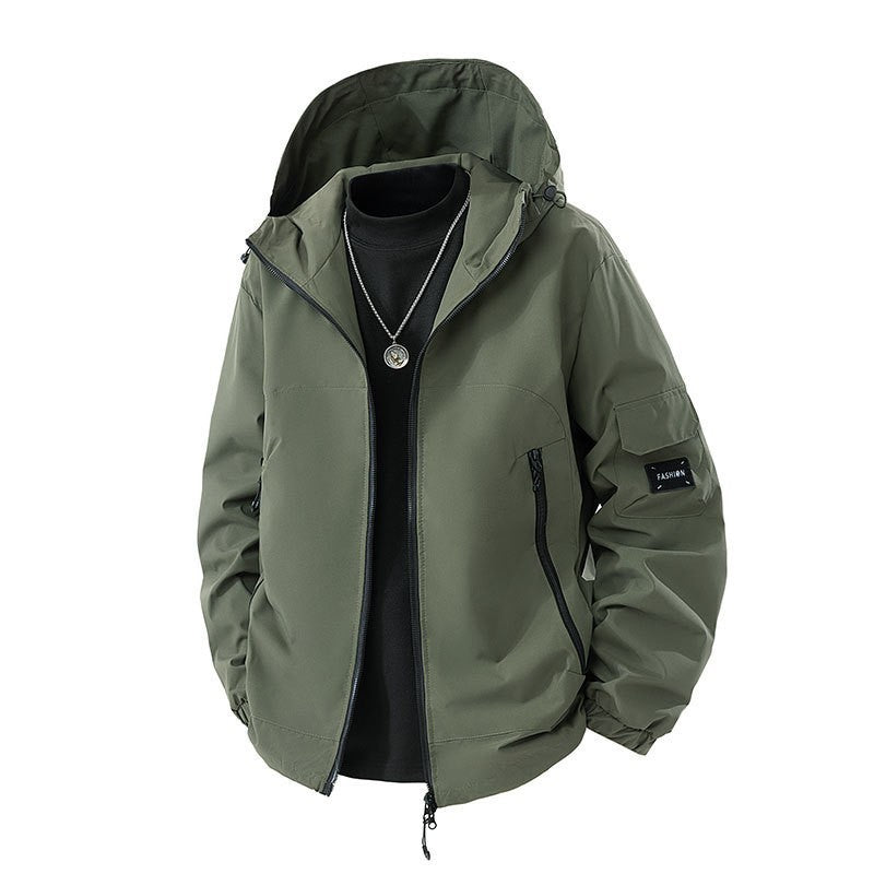 Brand Loose Cargo Windproof Jacket front view